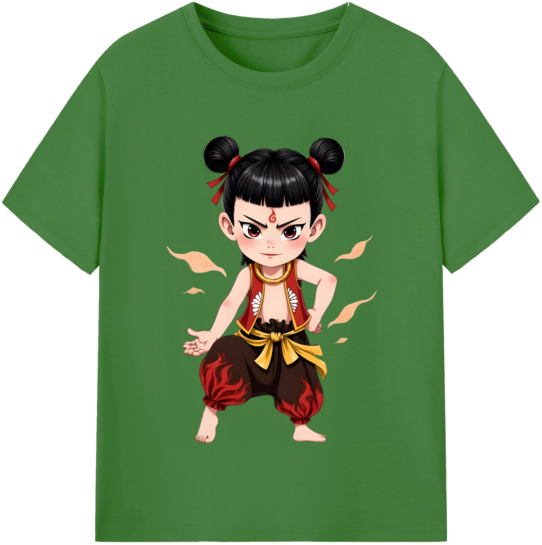 （画像用） Ne Zha 2 ナタ 魔童の大暴れ レディースカジュアルプリントTシャツ（綿100％）